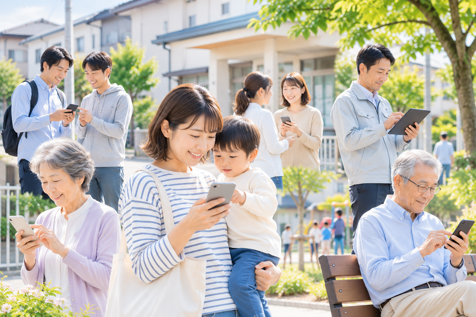 デジタル技術によって地域がつながるイメージ画像
