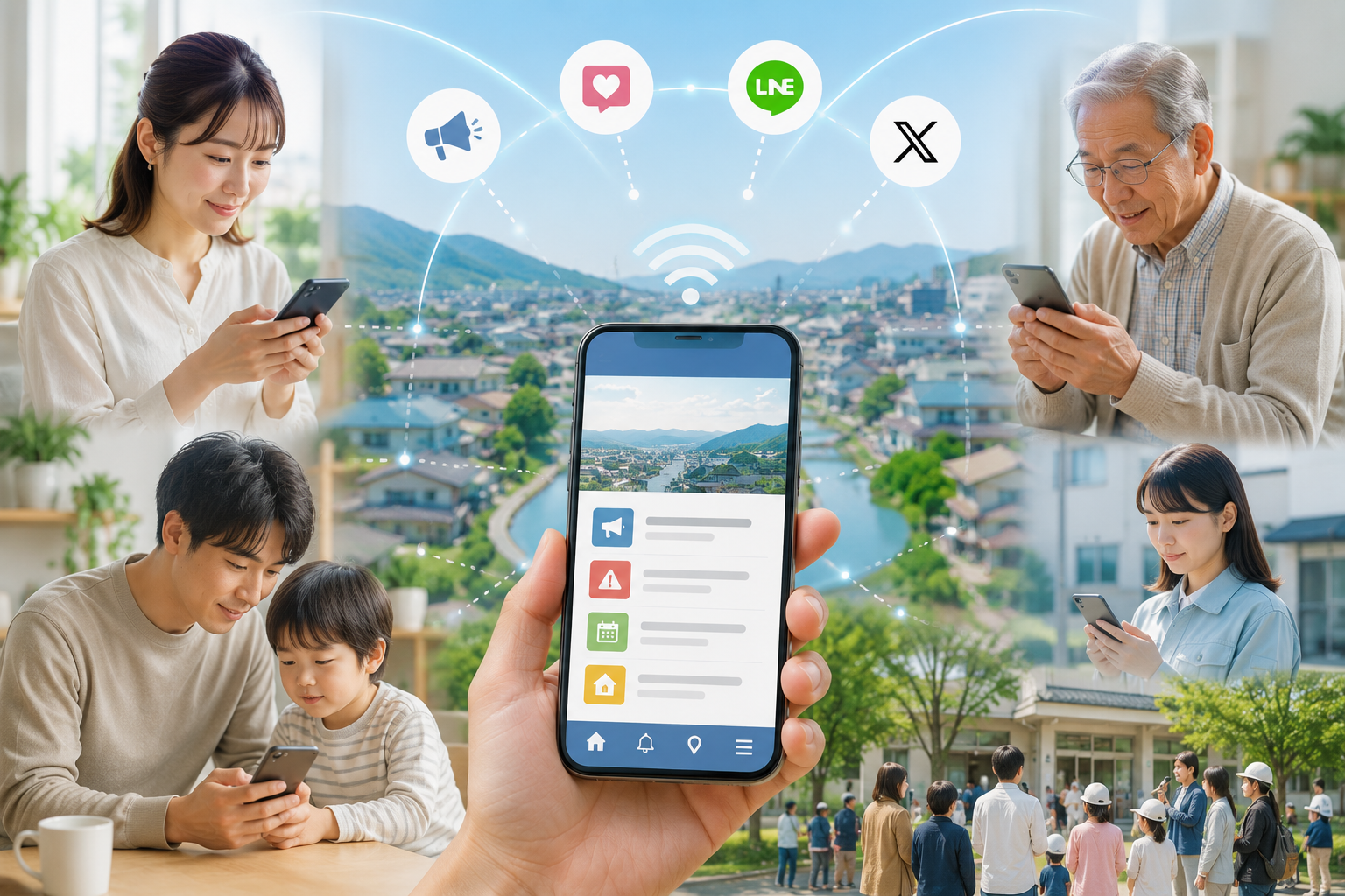 SNSと地域情報格差のイメージ画像